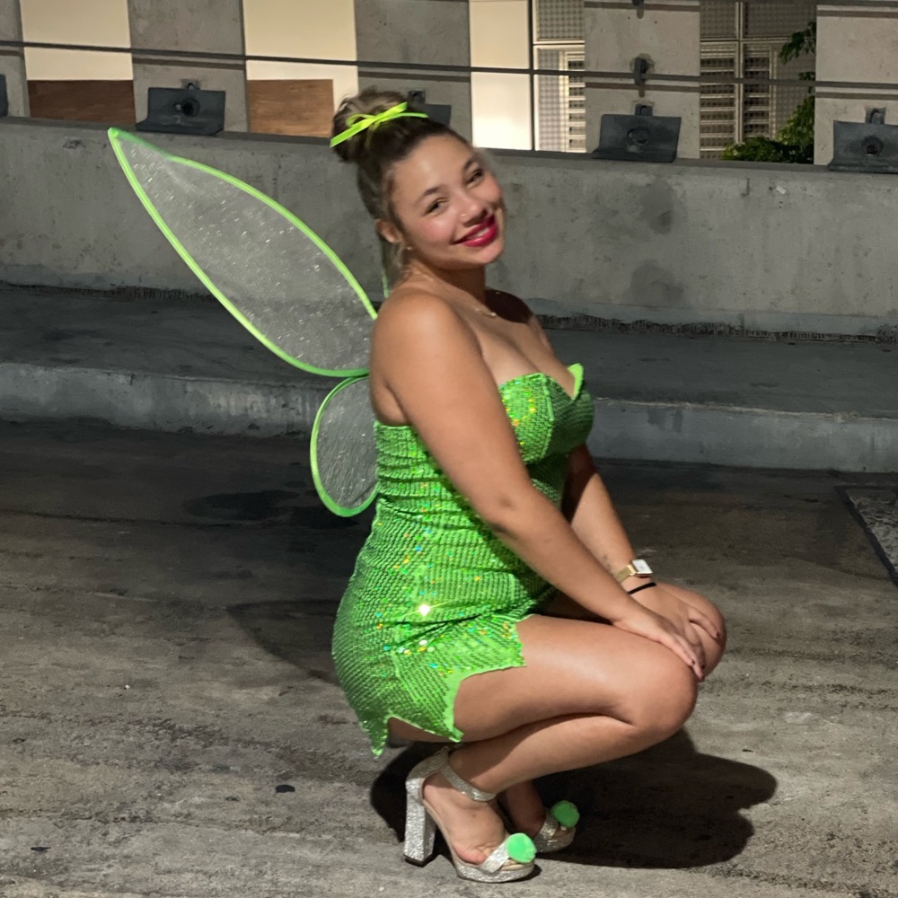 Sequin green dress with wings